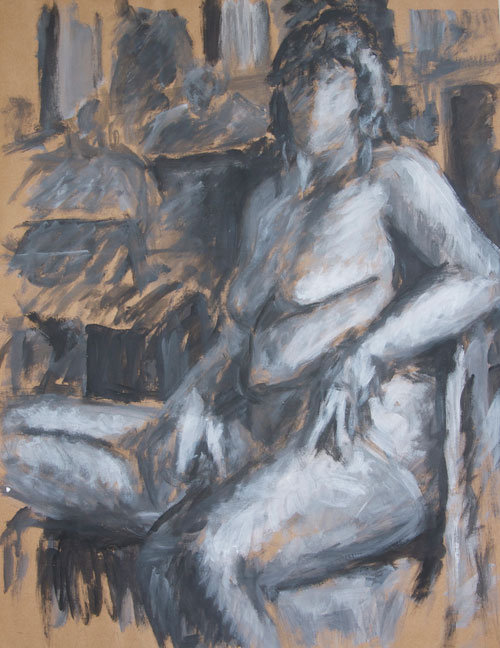 Akt gemalt