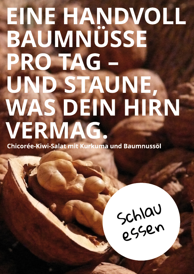 Postkarte Baumnüsse